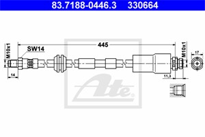 Jarruletku, Etuakseli, FORD MONDEO III, MONDEO Sedan III, MONDEO Turnier III, JAGUAR X-TYPE, X-TYPE Kombi, 1114757, 1116868, 1121633, 11