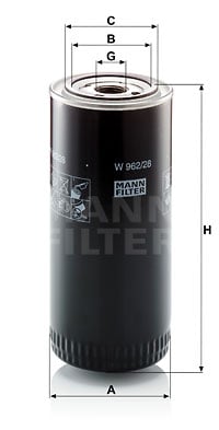 Öljynsuodatin MANN-FILTER W 962/28