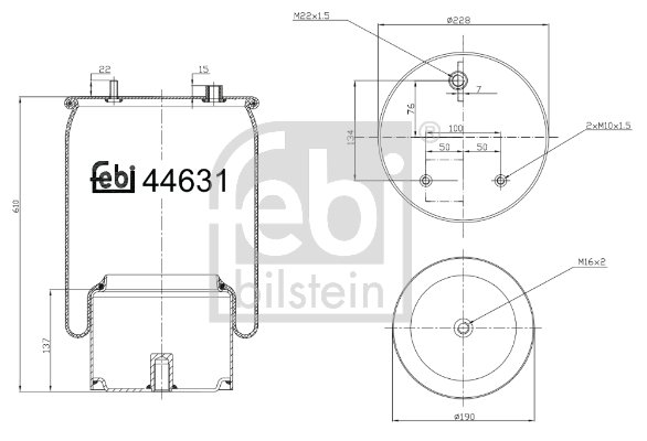 Metallipalje, ilmajousitus FEBI BILSTEIN 44631