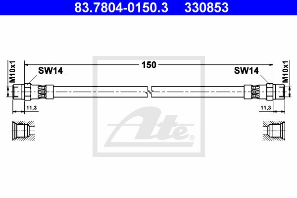 Jarruletku ATE 83.7804-0150.3