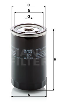 Öljynsuodatin MANN-FILTER W 719/4