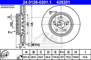 Jarrulevy, Etuakseli, OPEL ASTRA H, ASTRA H GTC, ZAFIRA / ZAFIRA FAMILY B, VAUXHALL ASTRA Mk V, ZAFIRA Mk II, 5 69 017, 93185817