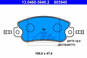 Jarrupalasarja, levyjarru, Etuakseli, FIAT,LANCIA,SEAT, 5892310, 5892312, 5951671, 792561, 792725, 793322, 793323