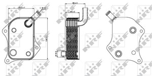 Öljynjäähdytin, moottoriöljy, AUDI A4, A4 Avant, A4 Cabriolet, A6, A6 Avant, VW PASSAT, PASSAT Variant, 06B117021, 51215-S6D-G10 S1, 512