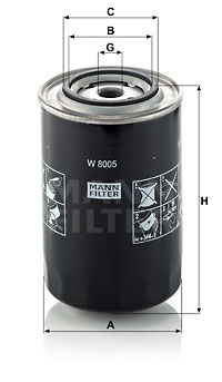 Öljynsuodatin MANN-FILTER W 8005