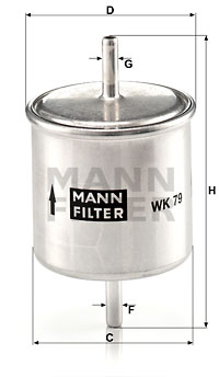 Polttoainesuodatin MANN-FILTER WK 79