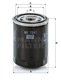 Polttoainesuodatin MANN-FILTER WK 7041
