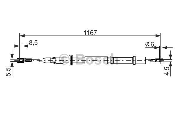 Cable, parking brake BOSCH 1 987 477 199