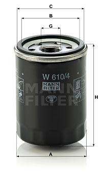 Öljynsuodatin MANN-FILTER W 610/4