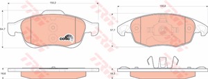 Jarrupalasarja, levyjarru, Etuakseli, CITROËN,DS,PEUGEOT, 4253 61, 4254 12, 4254 13, 4254 25, 4254 65, 4254 C0, E 172 295