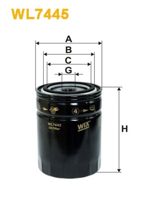 Öljynsuodatin WIX FILTERS WL7445
