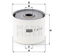 Polttoainesuodatin MANN-FILTER P 917/2 x