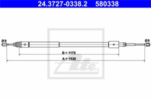 Vaijeri, käsijarru, Taakse, oikea, CITROËN XSARA Break, XSARA Skåp / kombi, 4745 K3