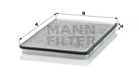 Raitisilmasuodatin MANN-FILTER CUK 3032