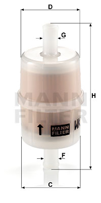 Polttoainesuodatin MANN-FILTER WK 32/7