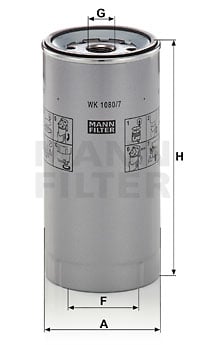 Polttoainesuodatin MANN-FILTER WK 1080/7 x