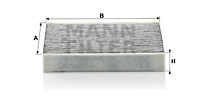 Raitisilmasuodatin MANN-FILTER CUK 2030