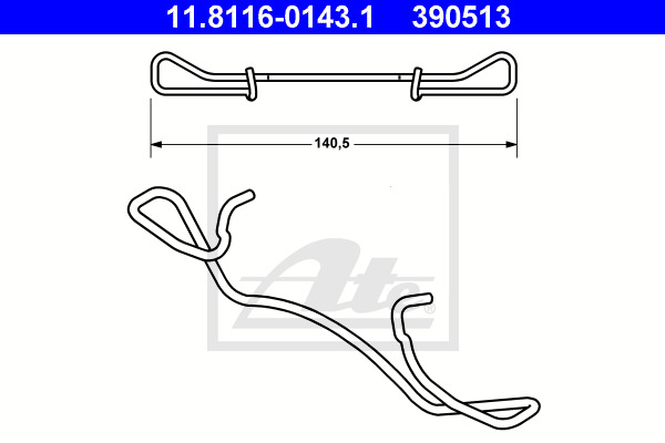 Jarrusatulan jousi ATE 11.8116-0143.1