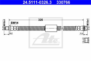 Jarruletku, Taka-akseli, Takana, Jarrusatulassa, NISSAN,OPEL,RENAULT,VAUXHALL, 44 03 662, 46201-00QAE, 82 00 086 894, 82 00 667 750, 911