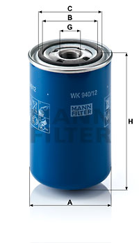 Polttoainesuodatin MANN-FILTER WK 940/12