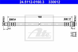 Jarruletku, Takana, ALFA ROMEO 145, 146, 155, GTV, FIAT BARCHETTA, 60800372, 7586907