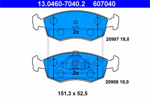 Jarrupalasarja, levyjarru, Etuakseli, FORD, 1647730, 5020817, 5023998, 6127527, 6136892, 6189147, 6189148, 6704269, 89GB-2K021-AB