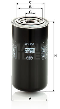 Suodatin, työhydrauliikka MANN-FILTER WD 950