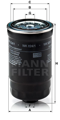 Polttoainesuodatin MANN-FILTER WK 824/1