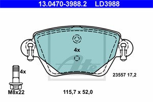 Jarrupalasarja, levyjarru, Taka-akseli, FORD,JAGUAR,RENAULT, 1121895, 1130120, 1152316, 1204845, 1207104, 1219892, 1219894, 1227108, 77