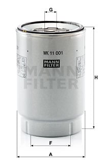 Polttoainesuodatin MANN-FILTER WK 11 001 x