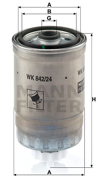 Polttoainesuodatin MANN-FILTER WK 842/24