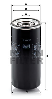 Öljynsuodatin MANN-FILTER W 1170/7