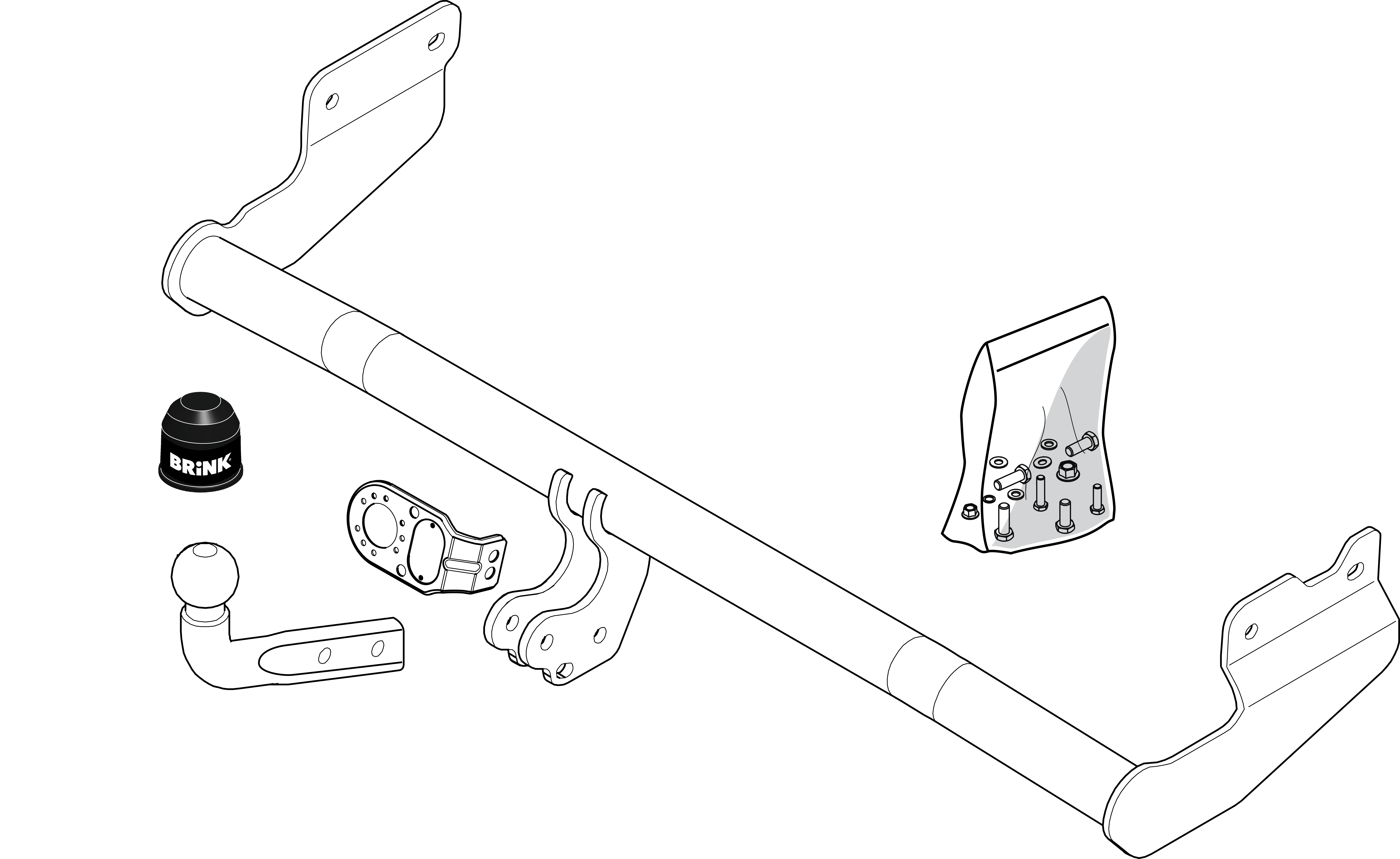 Vetokoukku BRINK 402000 Hyundai Getz '02-05
