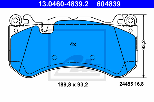 Jarrupalasarja, levyjarru ATE 13.0460-4839.2