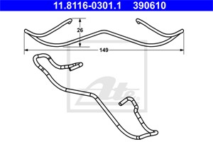 Jousi, jarrusatula, Etuakseli, FORD,RENAULT, 5029238, 6668584, 77 01 049 280, 77 01 049 765, 93BB-2B486-AA, 93BX-2L051-AA