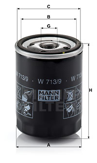 Öljynsuodatin MANN-FILTER W 713/9