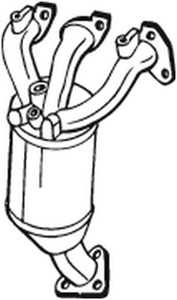 Katalysaattori, Edessä, OPEL AGILA, CORSA C, CORSA D, CORSA D Skåp/halvkombi, VAUXHALL AGILA Mk I, CORSA Mk II, CORSA Mk III, 13106542,