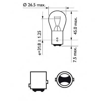 Polttimo, vilkkuvalo PHILIPS 12499LLECOCP