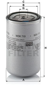 Polttoainesuodatin MANN-FILTER WDK 719