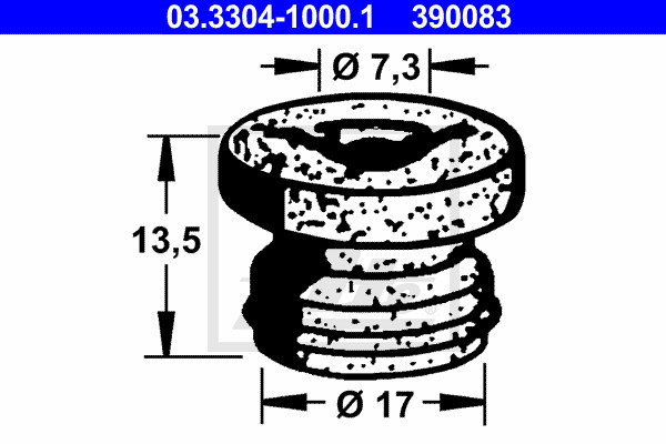 Tulppa, jarrunestesäiliö ATE 03.3304-1000.1