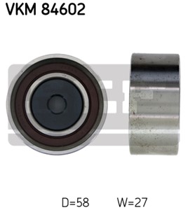 Ohjainrulla, hammashihna, Alla, Yläpuolella, MAZDA 323 F VI, 323 P V, 323 S V, 323 S VI, RF1G-12-730