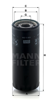 Suodatin, työhydrauliikka MANN-FILTER WD 11 003
