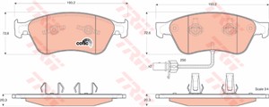 Jarrupalasarja, levyjarru, Etuakseli, AUDI A6, A6 Avant, A8, VW PHAETON, 4E0 698 151 A, 4E0 698 151 B, 4E0 698 151 E, 4E0 698 151 J, 4E0