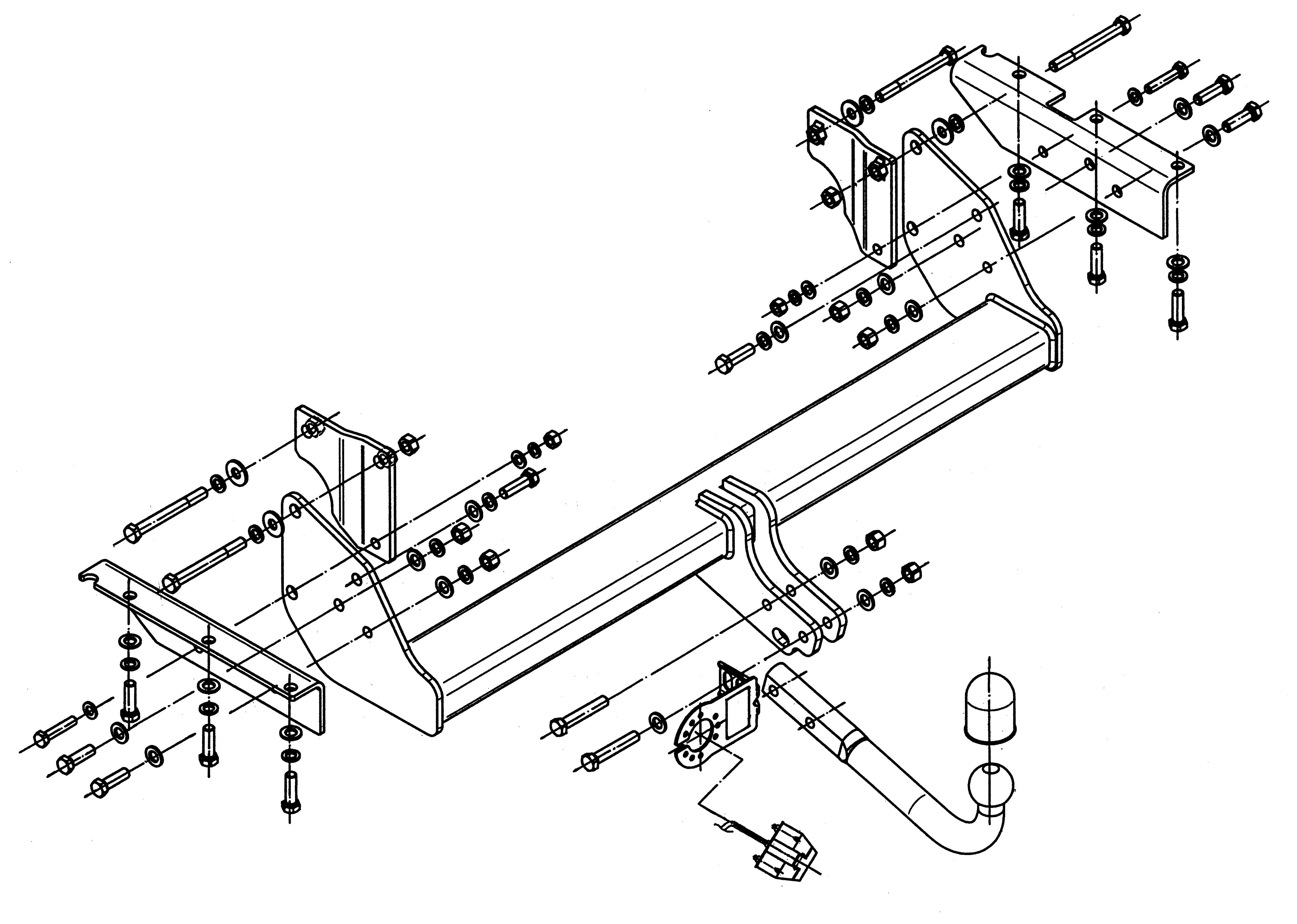 Vetokoukku STEINHOF STM-352 Mitsubishi Pajero '06-