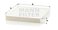 Raitisilmasuodatin MANN-FILTER CU 2349