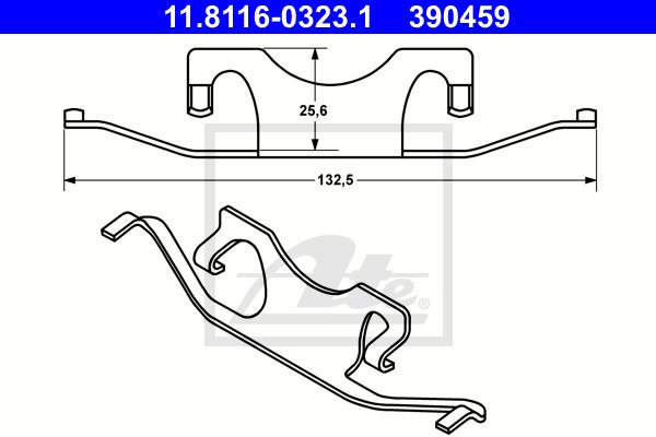 Jarrusatulan jousi ATE 11.8116-0323.1