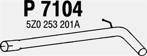 Pakoputki, Keskellä, VW FOX Halvkombi, 5Z0253201A