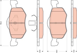 Jarrupalasarja, levyjarru, Etuakseli, FORD MAVERICK, 4547849, 4588141, 4L84-2L361-AB