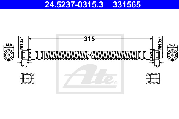 Jarruletku ATE 24.5237-0315.3