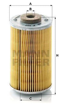 Polttoainesuodatin MANN-FILTER P 707 x